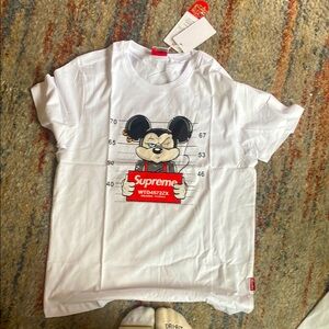 Supreme White Kids Graphic T-Shirt